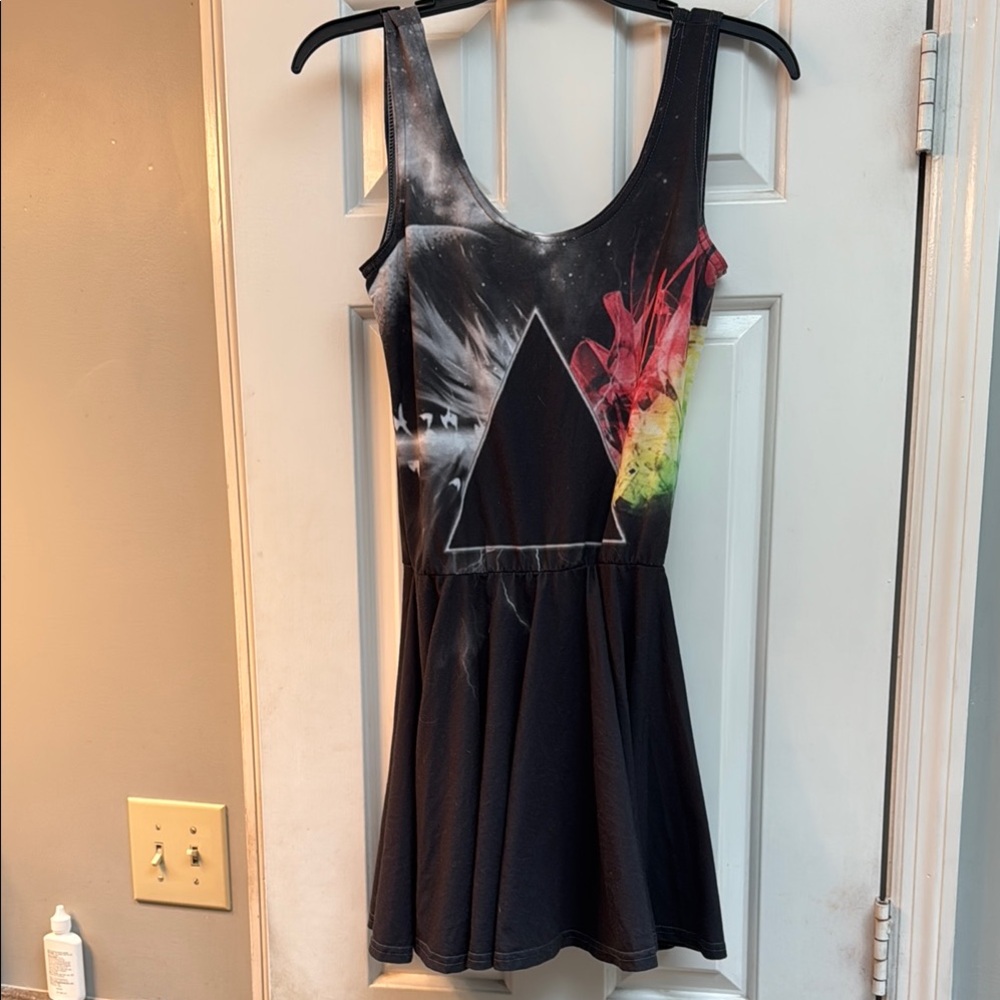 Pink Floyd Black Strapless Women's Mini Dress
